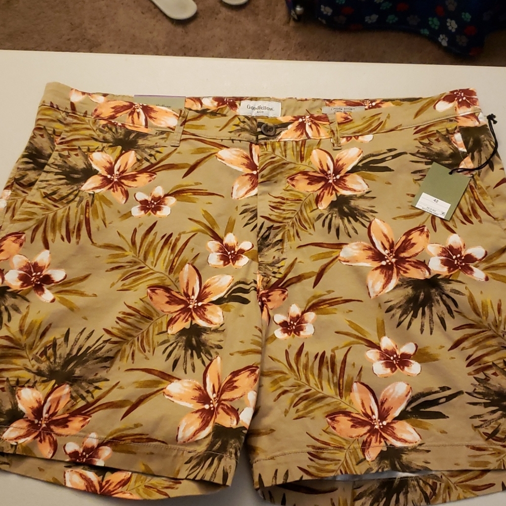 Goodfellow & Co Multi‎ Floral Flat Front Shorts